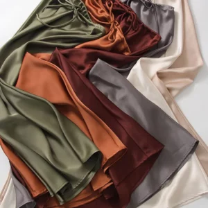 Long Satin Skirts Women Dark Green Luxury Spring Summer Maxi Straight Black Skirt Long Shining Satin Skirt Maxi Brown Ladies - Image 3