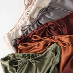 Long Satin Skirts Women Dark Green Luxury Spring Summer Maxi Straight Black Skirt Long Shining Satin Skirt Maxi Brown Ladies - Image 6