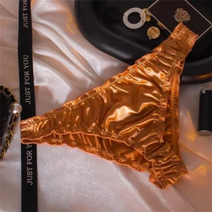 Sexy Ruffles Satin Panties Women Plus Size Breathable Soft Underwear Fashion Ladies Comfortable Briefs - Image 3