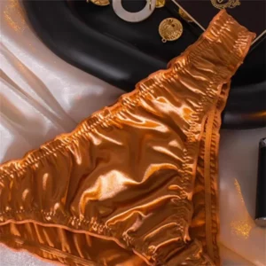 Sexy Ruffles Satin Panties Women Plus Size Breathable Soft Underwear Fashion Ladies Comfortable Briefs - Image 4