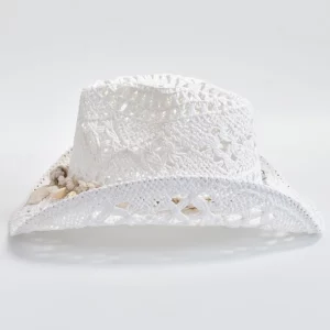 Summer Hand Woven Straw Hat for Women Shell Decoration Holiday Beach Sun Hat Chapeu Panama Feminino - Image 7