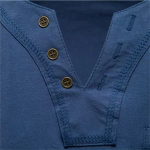 2021 Summer Top Quality Cotton T Shirt Men Solid Color Design V-neck T-shirt Casual Classic Men's Clothing Tops Tee Shirt Men - Image 3