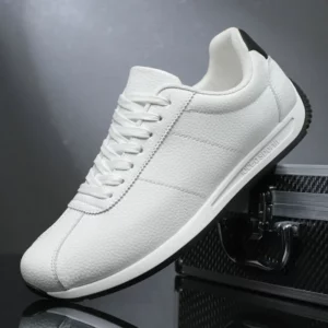 New Fashionable Black Flat Shoes 2025 Men's Skateboarding Shoes Anti Slip Casual White Luxury Trendy Skateboarding Hiking Shoes - Image 4