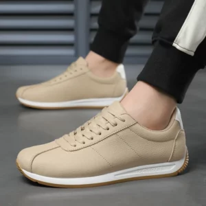 New Fashionable Black Flat Shoes 2025 Men's Skateboarding Shoes Anti Slip Casual White Luxury Trendy Skateboarding Hiking Shoes - Image 5