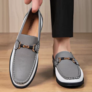 Fashion Business Mens Handmade Leather Casual Commute Driving Slip-on Shoes Luxury Soft Sole Comfy Moccasins Loafers Shoes Men - Image 2