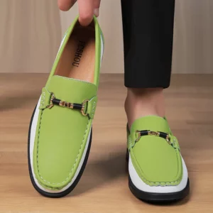 Fashion Business Mens Handmade Leather Casual Commute Driving Slip-on Shoes Luxury Soft Sole Comfy Moccasins Loafers Shoes Men - Image 5