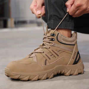 GUYISA Men's anti smashing and anti piercing rubber outsole work shoes are fashionable and versatile - Image 4
