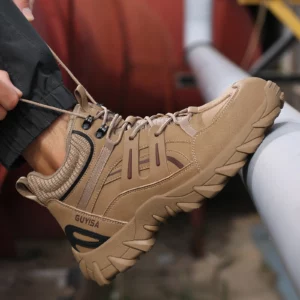 GUYISA Men's anti smashing and anti piercing rubber outsole work shoes are fashionable and versatile - Image 5