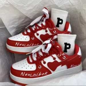 2025 New Women Trendy Sneakers Mixed Color Lace-up Thick-soled Casual Shoes Non-slip Women Shoes Round Toe Women Board Shoes - Image 3