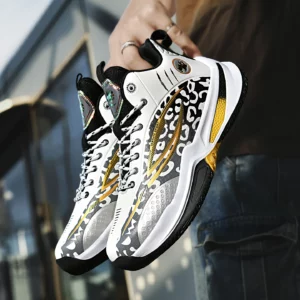 Men's Athletic Basketball Sneakers Breathable Cushioning Non-Slip Wearable Gym Training Running Shoes for Men And Women - Image 2