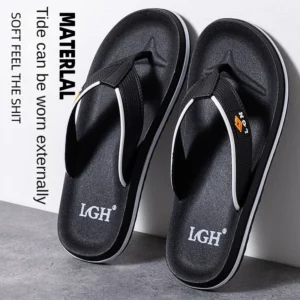 Men's Summer Anti-odor and Anti-slip Outerwear, Fashionable and Memorable Soles, Trendy Flip-toe Beach Sandals - Image 2