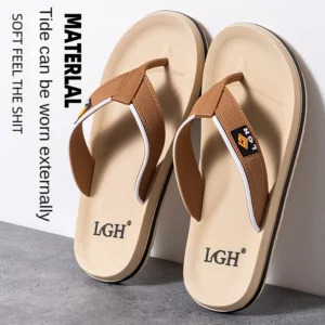 Men's Summer Anti-odor and Anti-slip Outerwear, Fashionable and Memorable Soles, Trendy Flip-toe Beach Sandals - Image 4