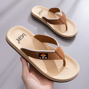 Men's Summer Anti-odor and Anti-slip Outerwear, Fashionable and Memorable Soles, Trendy Flip-toe Beach Sandals - Image 5