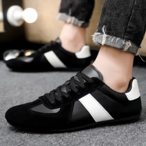 Men's Fashion Casual Shoes Genuine Leather Upper Lace-Up Comfort Trainer for Walking, Outdoor, Business, and Leisure Activities - Image 2