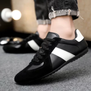 Men's Fashion Casual Shoes Genuine Leather Upper Lace-Up Comfort Trainer for Walking, Outdoor, Business, and Leisure Activities - Image 3
