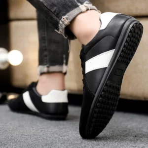 Men's Fashion Casual Shoes Genuine Leather Upper Lace-Up Comfort Trainer for Walking, Outdoor, Business, and Leisure Activities - Image 6