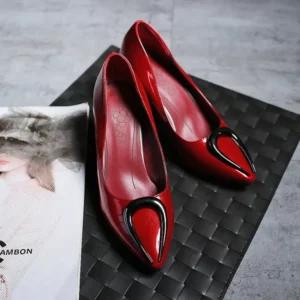 Oxford Shoes For Women Sale Fivecolors Plus Size 34-48 2017 New Fashion High Heels Women Thin Heel Redsilvery Sexy Shoes 023-1 - Image 6