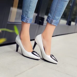 Oxford Shoes For Women Sale Fivecolors Plus Size 34-48 2017 New Fashion High Heels Women Thin Heel Redsilvery Sexy Shoes 023-1 - Image 4