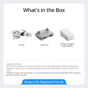 dji Flip Drone 4K UHD Camera for Adults 3-Axis Gimbal Stabilization, 13km Video Transmission, Palm Takeoff, Auto Return, 31-Min Flight Time MOIAT Certified-UAE Version with Official Warranty Support - Image 3
