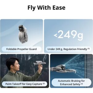 dji Flip Drone 4K UHD Camera for Adults 3-Axis Gimbal Stabilization, 13km Video Transmission, Palm Takeoff, Auto Return, 31-Min Flight Time MOIAT Certified-UAE Version with Official Warranty Support - Image 7