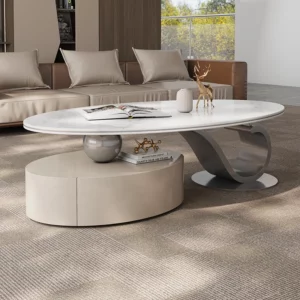 Luxury Metal Side Table Modern Bedroom Living Room Designer High Standing Moving Coffee Table Writing Meubles Home Furniture - Image 2