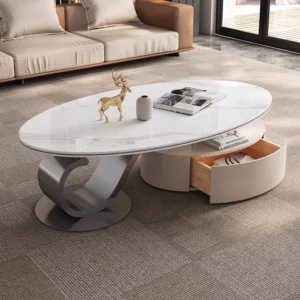 Luxury Metal Side Table Modern Bedroom Living Room Designer High Standing Moving Coffee Table Writing Meubles Home Furniture - Image 4