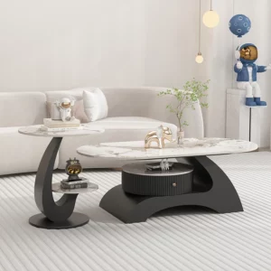 Unique Black Coffee Table Designer Industrial Luxury Modern Coffee Table Nordic Japanese Muebles Para Hogar Home Furniture - Image 1