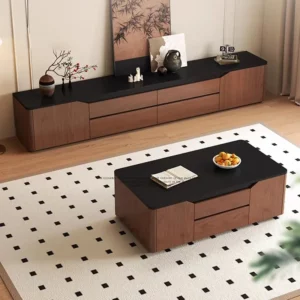 aesthetic modern tv stands designer european accent luxury cheap creative wooden tv table vintage muebles space saving furniture - Image 4
