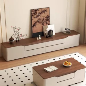 aesthetic modern tv stands designer european accent luxury cheap creative wooden tv table vintage muebles space saving furniture - Image 5