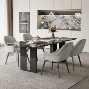 Nordic Light Luxury 360 Degree Rotating Home Living Room Dining Chair, Comfortable Backrest, Soft Cushioned Armchair - Image 3