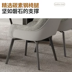 Nordic Light Luxury 360 Degree Rotating Home Living Room Dining Chair, Comfortable Backrest, Soft Cushioned Armchair - Image 5