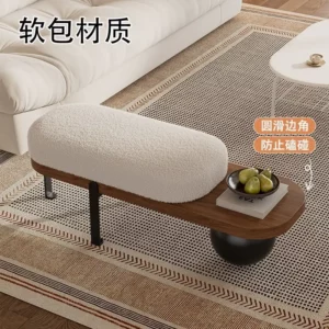 Porch Shoe Stool Home Entrance Shoe Bench Light Luxury Living Room Leisure Benches Modern Simple Bedroom Bed End Benches - Image 3