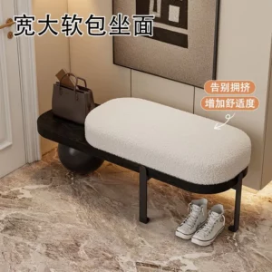 Porch Shoe Stool Home Entrance Shoe Bench Light Luxury Living Room Leisure Benches Modern Simple Bedroom Bed End Benches - Image 4