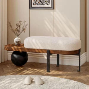 Porch Shoe Stool Home Entrance Shoe Bench Light Luxury Living Room Leisure Benches Modern Simple Bedroom Bed End Benches - Image 6