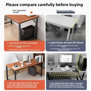 Computer Desktop Desk Home Desk Bedroom Small Simple Rental Student Learning Writing Desk Simple - Image 3