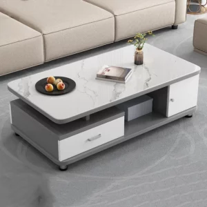 Modern Decoration Coffee Table Wood Storage Drawers Side Table Living Room Standing Moving Kaffee Tische Lounge Suite Furniture - Image 1