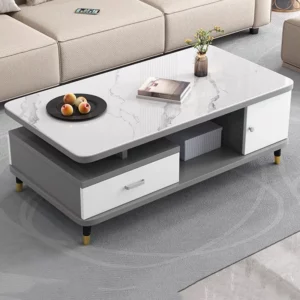 Modern Decoration Coffee Table Wood Storage Drawers Side Table Living Room Standing Moving Kaffee Tische Lounge Suite Furniture - Image 3