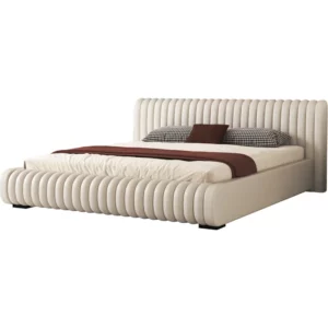 Designer Soft Bedroom Double Bed Adult Italian Multifunctional Modern Double Bed Frame White Letti Matrimoniali Furniture - Image 6