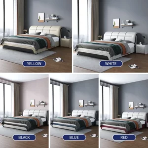 Luxury Italian Bedroom Set Modern Large Storage King Queen Double Bed - Image 6