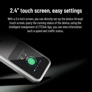 ZTE The Most Powerful Portable Router 5G with Huge 10000mAh Battery, 18W Reverse Charge, NFC, 2.4” Touch Screen & Connects 64 Devices – Sim Slot UNLOCKED - ZTE By STC (MU5120) Grey - Image 4