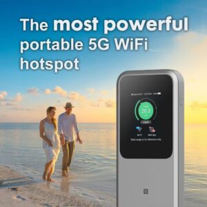 ZTE The Most Powerful Portable Router 5G with Huge 10000mAh Battery, 18W Reverse Charge, NFC, 2.4” Touch Screen & Connects 64 Devices – Sim Slot UNLOCKED - ZTE By STC (MU5120) Grey - Image 6