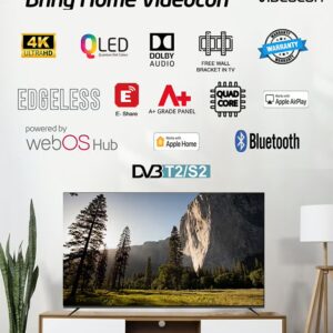 VIDEOCON 70-Inch Edgeless QLED 4K UHD Smart TV, WebOS Hub, A+ Grade Panel, Magic Remote, Dolby Audio, Bluetooth Connectivity - E70QLWO1100 Black - Image 7
