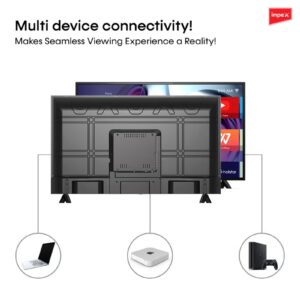 Impex 40 Inch Full HD Smart LED TV - Android, Quad Core, Frameless, A+ Panel, Wi-Fi, 2 HDMI, 2 USB, RJ45, 1920x1080 Resolution, 176° View, Slim Design, 2 Year Warranty - Gloria 40 Smart - Black GLORIA 40 SMART Black - Image 3