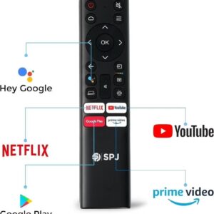 SPJ 75-Inch 4K UHD Android Smart LED TV – Voice Control Remote, Screen Mirroring, Bluetooth, HDMI & USB Ports, Built-in Wi-Fi, Google Play, Bezel-Less Design – Black | 1-Year Warranty - Image 3