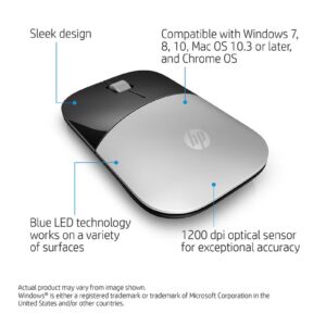 HP Z3700 Wireless Mouse Black/Silver - Image 3