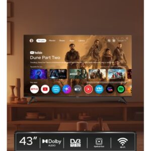 Impex 43 Inch QLED FHD Google TV, Voice Remote, Google Assistant television, Chromecast, HDMIx4, USBx2, DVB T2 S2, A+ Panel, 1GB RAM 8GB ROM, 1920x1080, Slim Design With Wall Mount 2Y Warranty – evoQ 43QLC2 Black - Image 7
