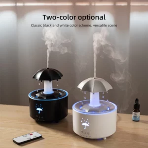 Creative Umbrella Water Drop Air Humidifier with Colorful Light Raindrop Aroma Essential Oil Diffuser Aromatherapy Humidifier - Image 5
