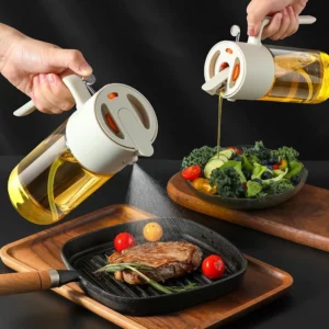 Dual-purpose Automatic Opening and Closing Oil Bottle Kitchen Accessories Leak-proof Kitchens Spray Supplies Tools Gadgets Bar - Image 2
