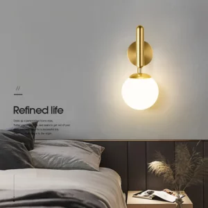 Modern Wall Lamp Simple Living Room Bedroom Wall Mounted Lampshade Iron Material Lighting Fixture - Image 8