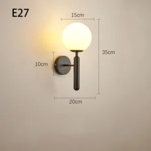 Modern Wall Lamp Simple Living Room Bedroom Wall Mounted Lampshade Iron Material Lighting Fixture - Image 4